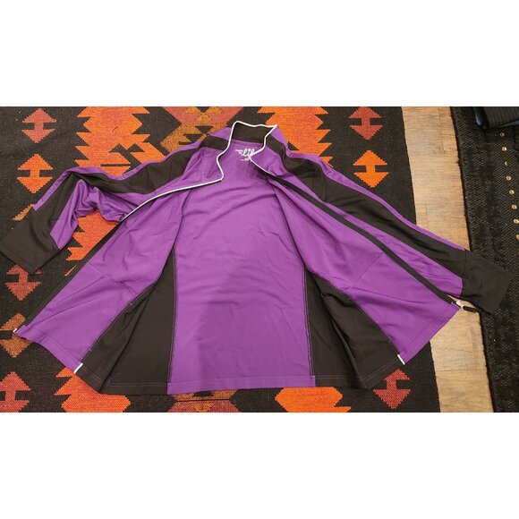 NEW Made For Life Women's 2X Zip-Up Athletic Jacket Purple & Black Polyester - Picture 7 of 10